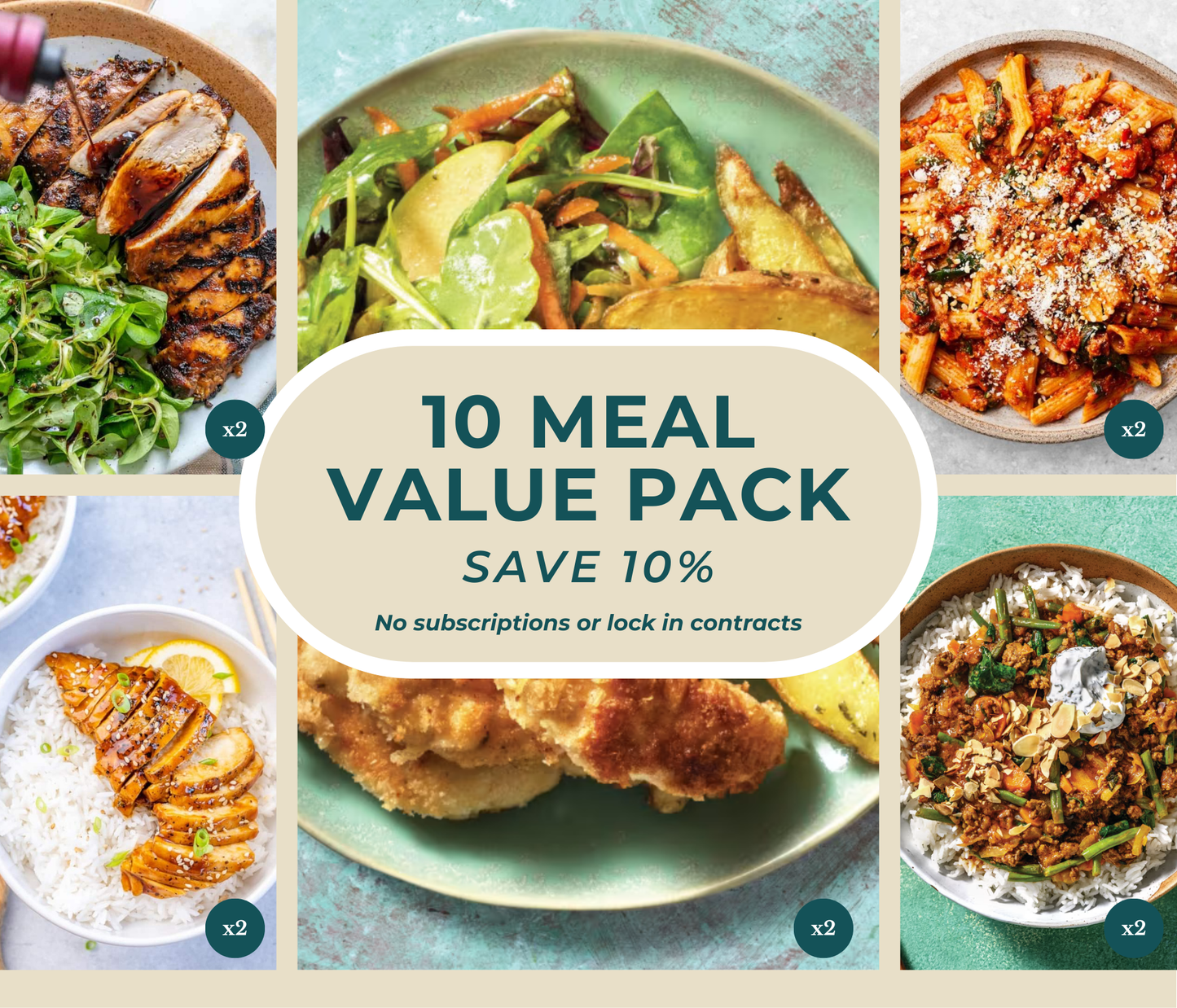 10 Meal Value Pack – Save 10%