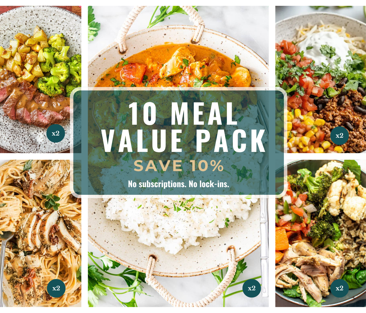 10 Meal Value Pack – Save 10%