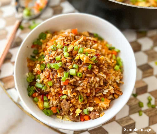 Honey Garlic Beef with Fried Rice