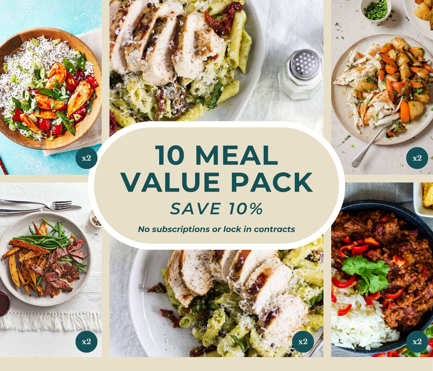 10 Meal Value Pack – Save 10%
