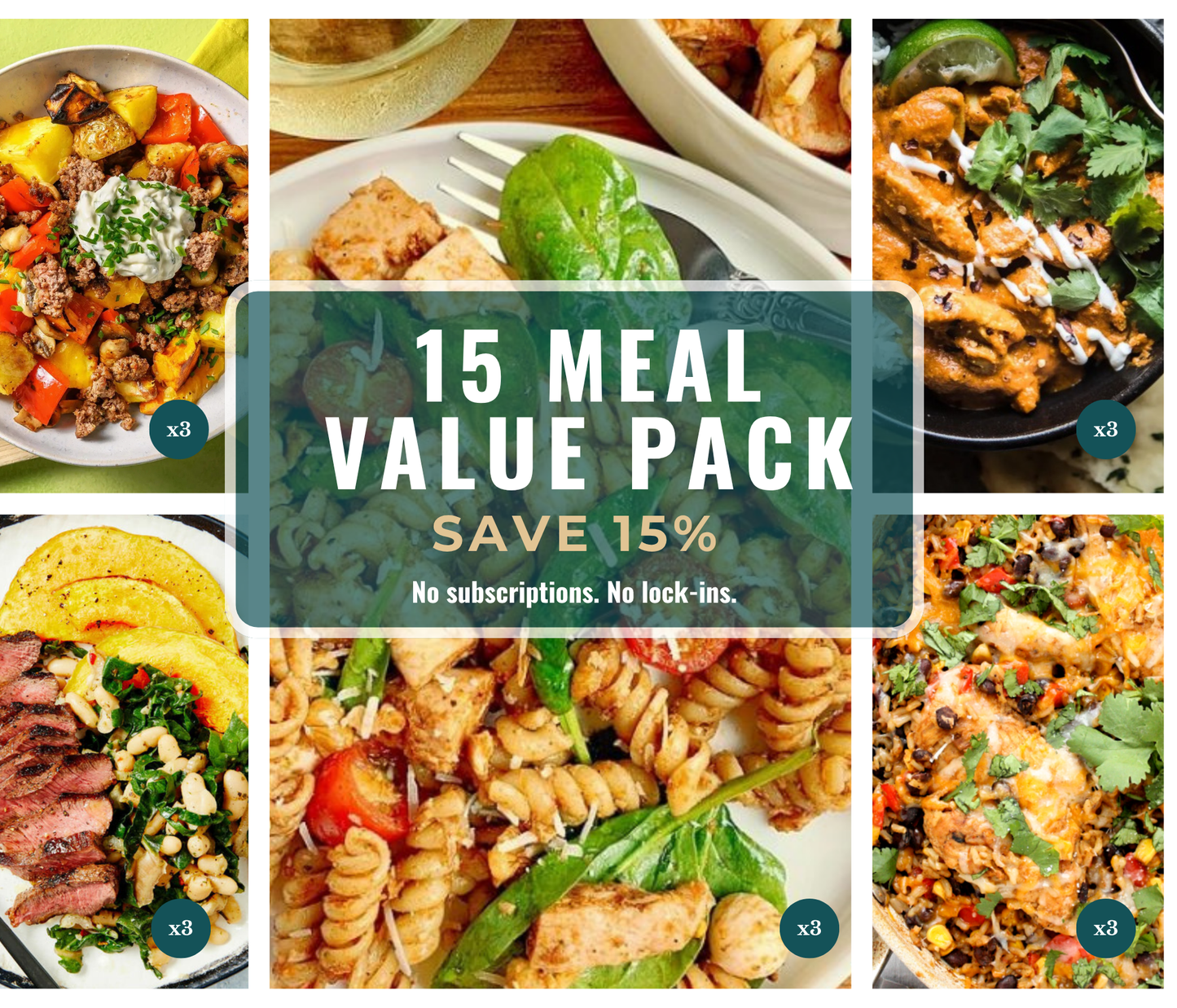15 Meal Value Pack – Save 15%