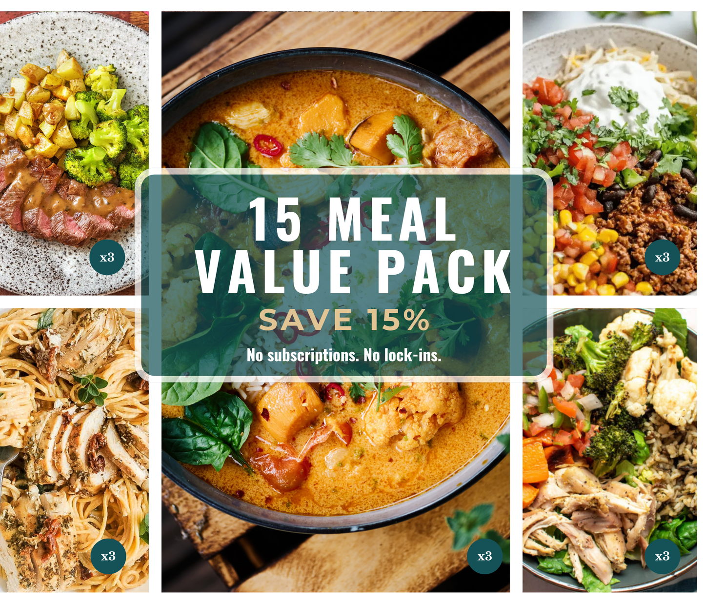 15 Meal Value Pack – Save 15%